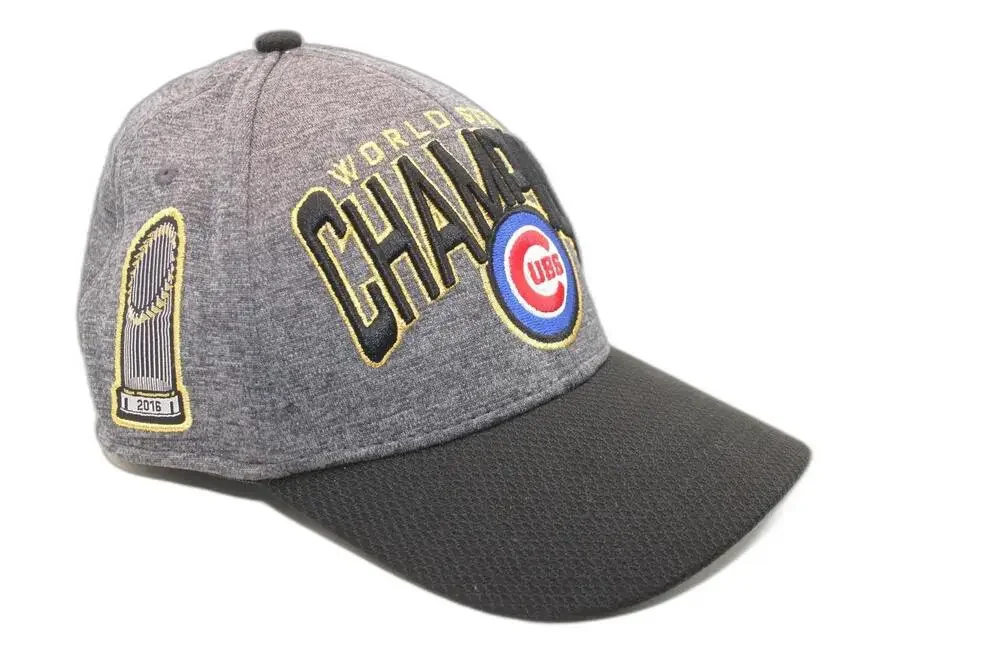 Chicago Cubs Hat Cap Fitted Youth One Size Gray MLB 2016 World Series New Era